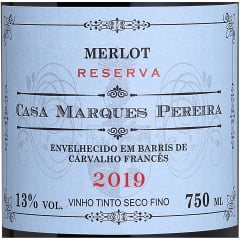 Vinho Casa Marques Pereira Reserva Merlot Tinto Seco 750ml