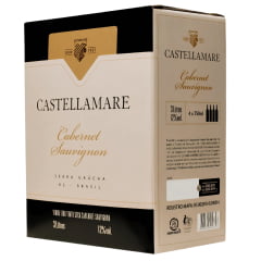 Vinho Castellamare Cabernet Sauvignon Tinto Seco Bag in Box 3 Litros Vinho Castellamare Cabernet Sauvignon Tinto Seco Bag in Box 3 Litros