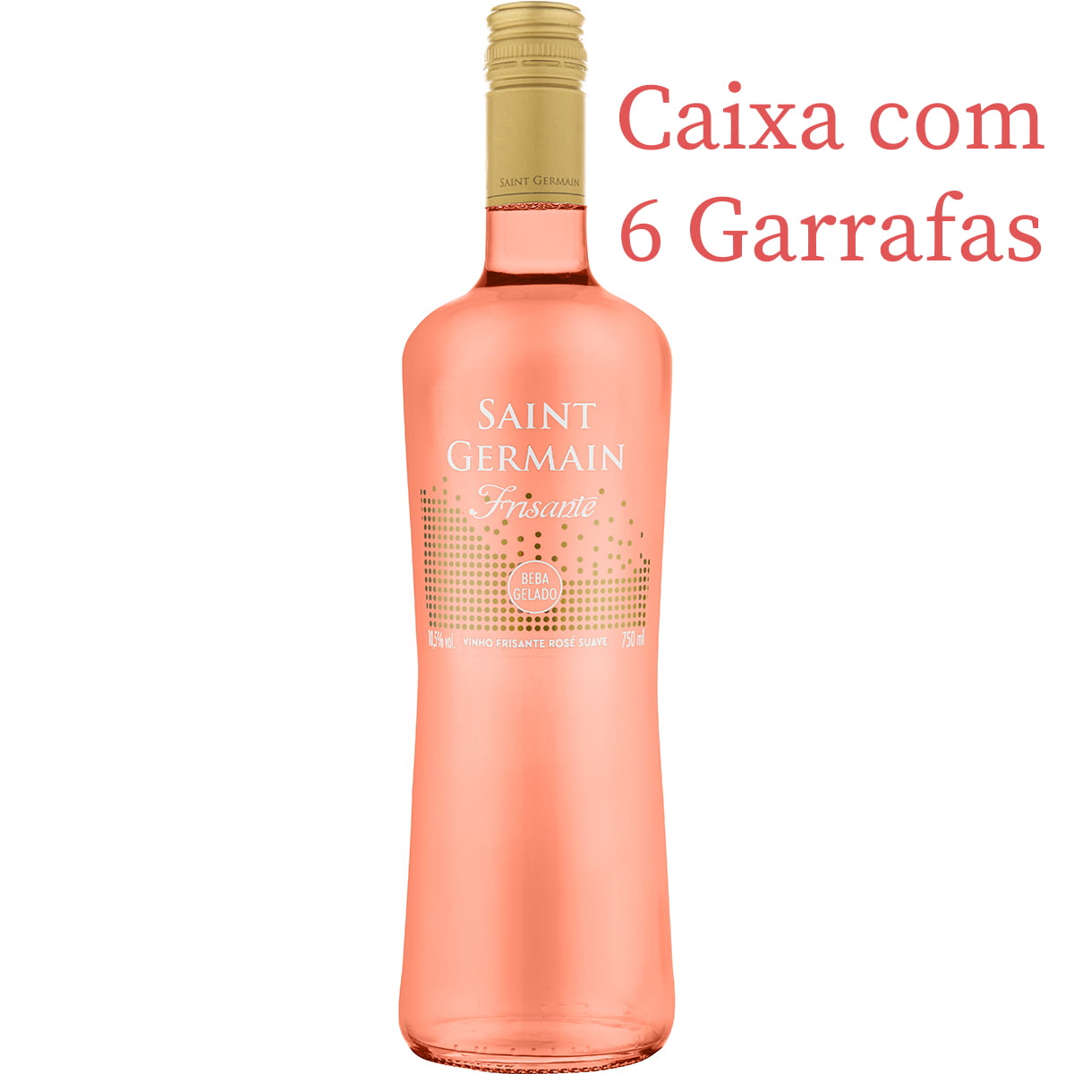 Vinho Aurora Saint Germain Frisante Rosé Suave 750ml C/6