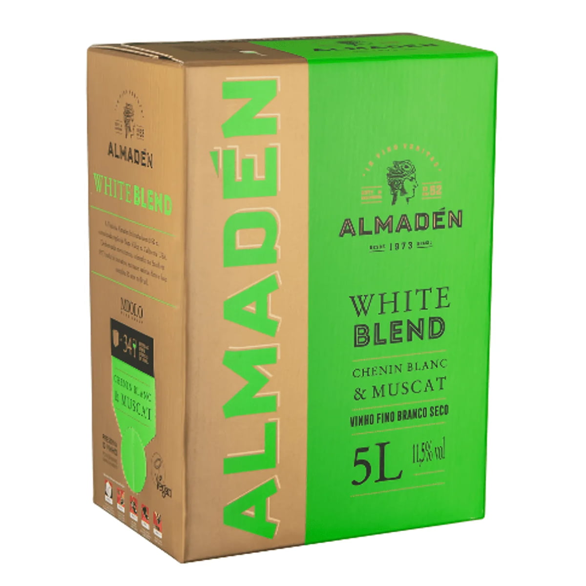 Vinho Almadén Chenin Blanc/Muscat Branco Seco Bag in Box 5 Litros