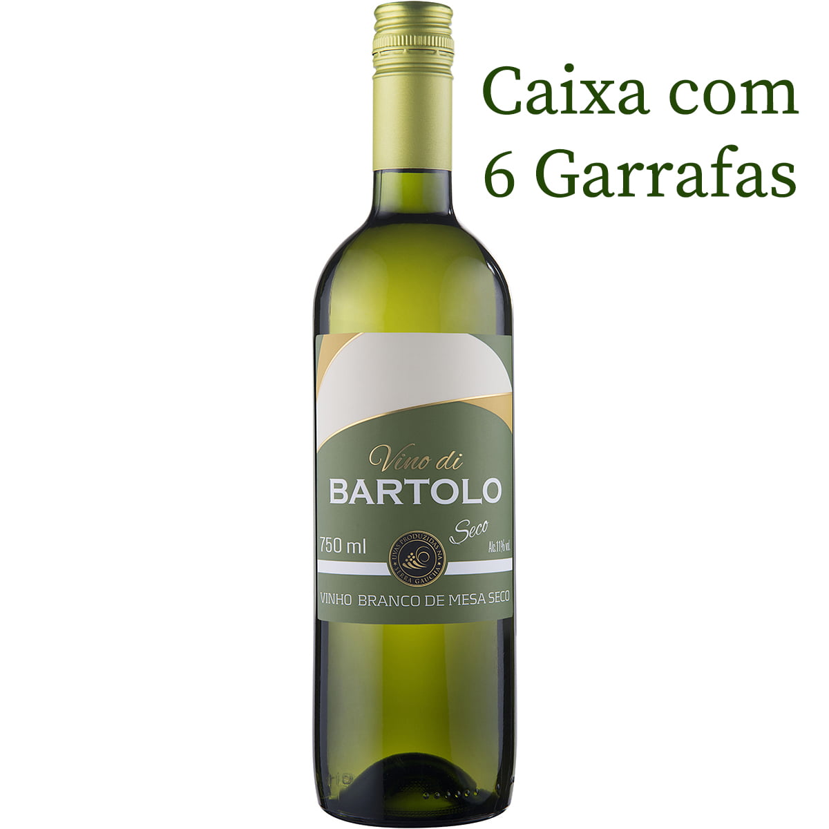 Vinho Garibaldi di Bartolo Branco Seco 750ml C/6