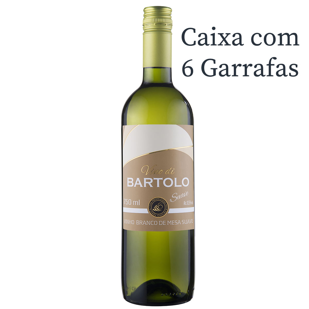 Vinho Garibaldi di Bartolo Branco Suave 750ml C/6
