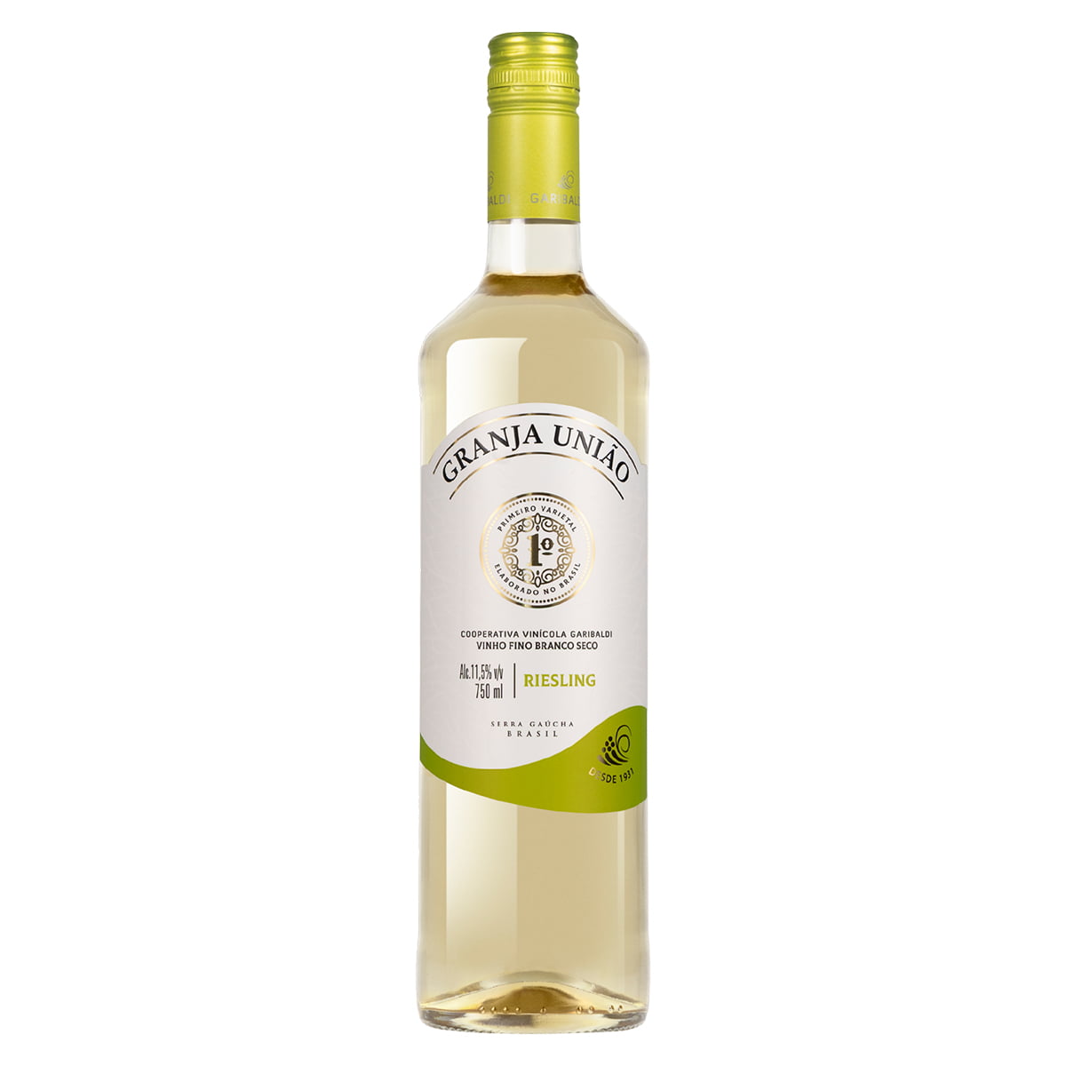 Vinho Garibaldi Granja União Riesling Branco Seco 750ml