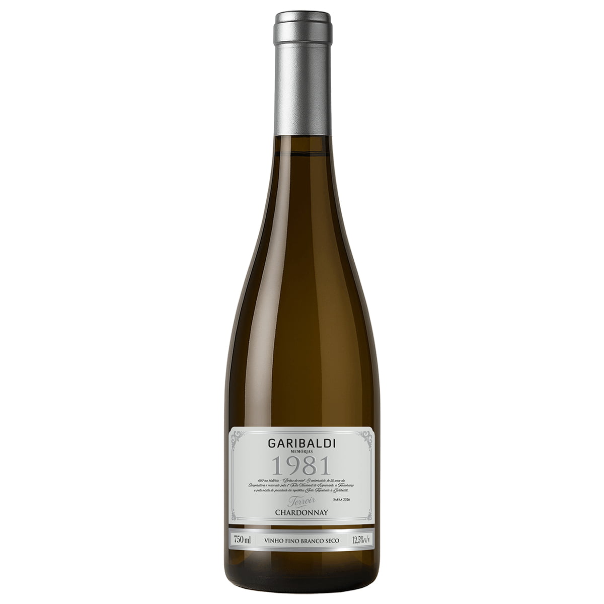 Vinho Garibaldi Memórias Chardonnay Branco Seco 750ml