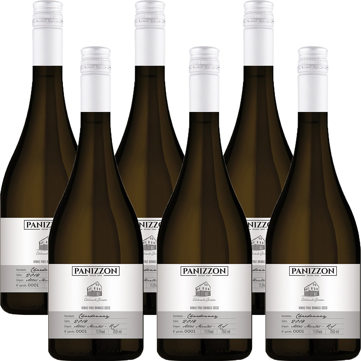 Vinho Panizzon Chardonnay Branco Seco 750ml C/6