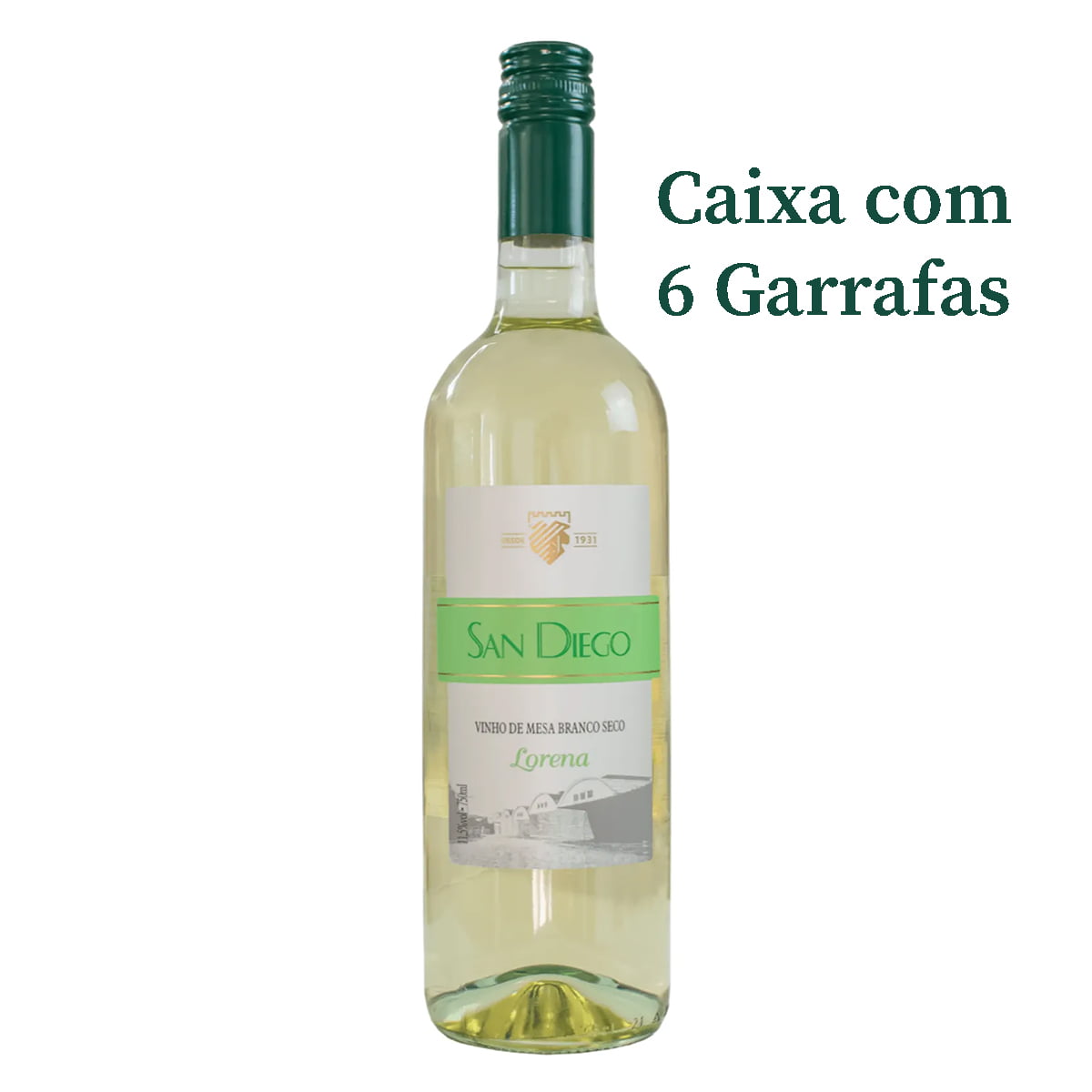 Vinho San Diego Lorena Branco Seco 750ml C/6