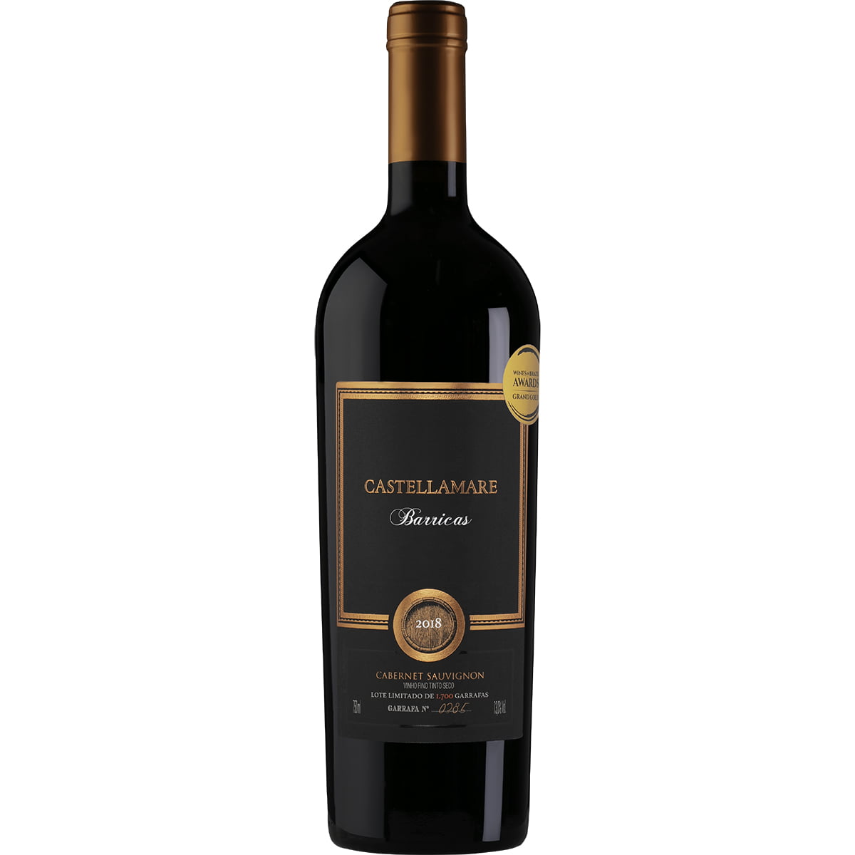 Vinho Castellamare Barricas Cabernet Sauvignon Tinto Seco 750ml