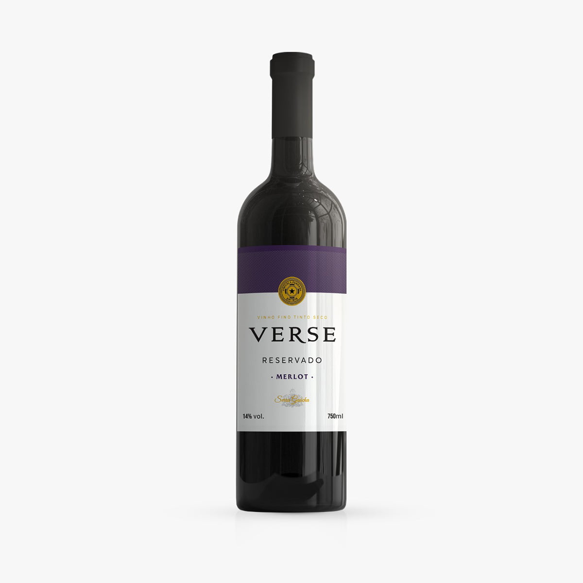 Vinho Peterlongo Verse Merlot Tinto Seco 750ml