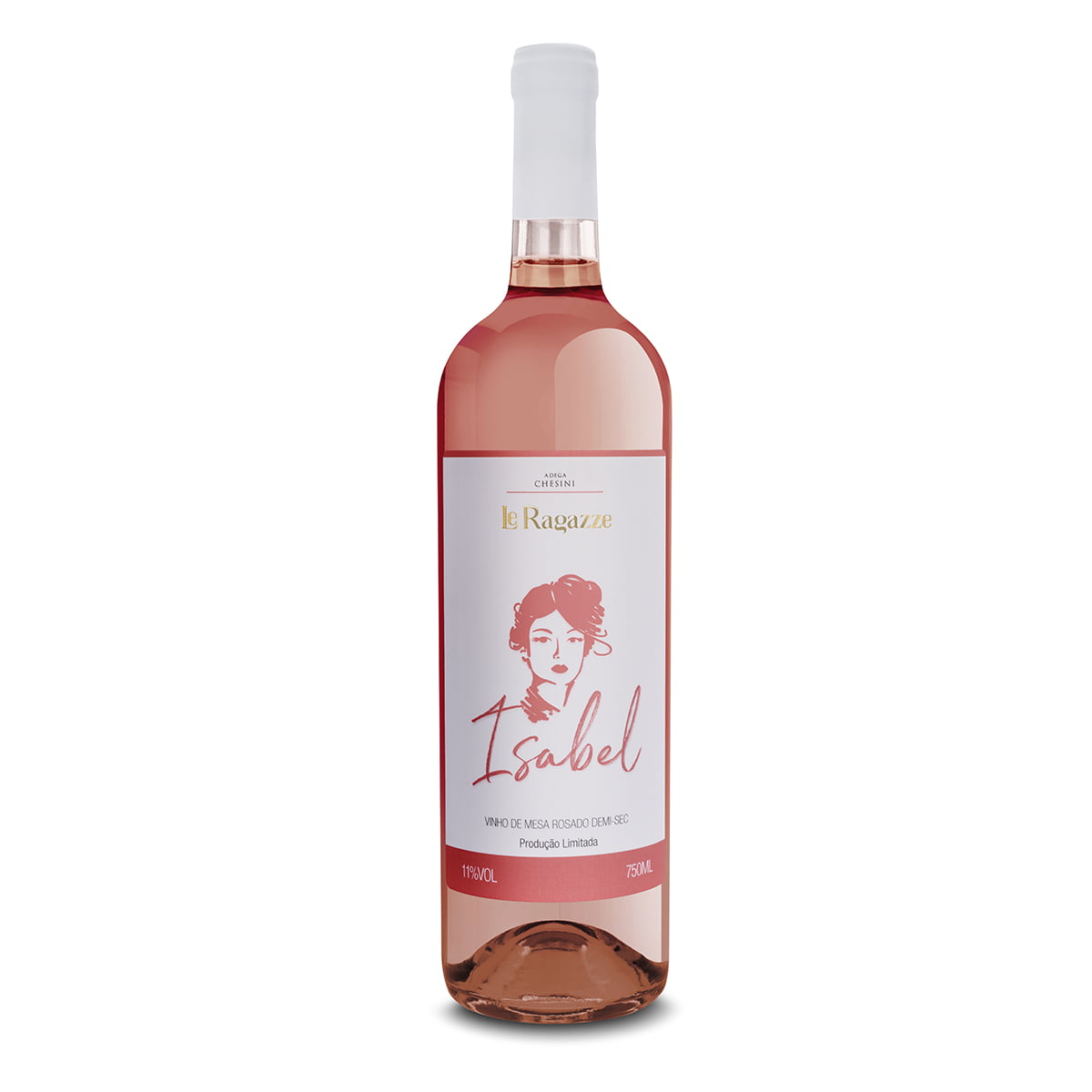 Vinho Adega Chesini Le Ragazze Isabel Rosé Demi-Sec 750ml