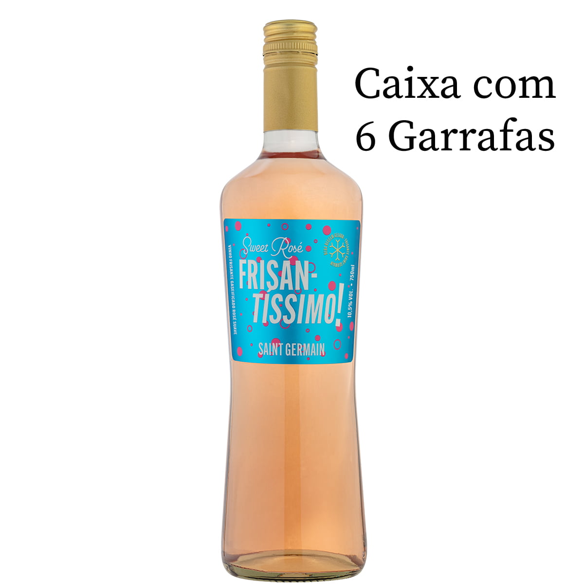 Vinho Aurora Saint Germain Frisantíssimo Sweet Rosé 750ml C/6