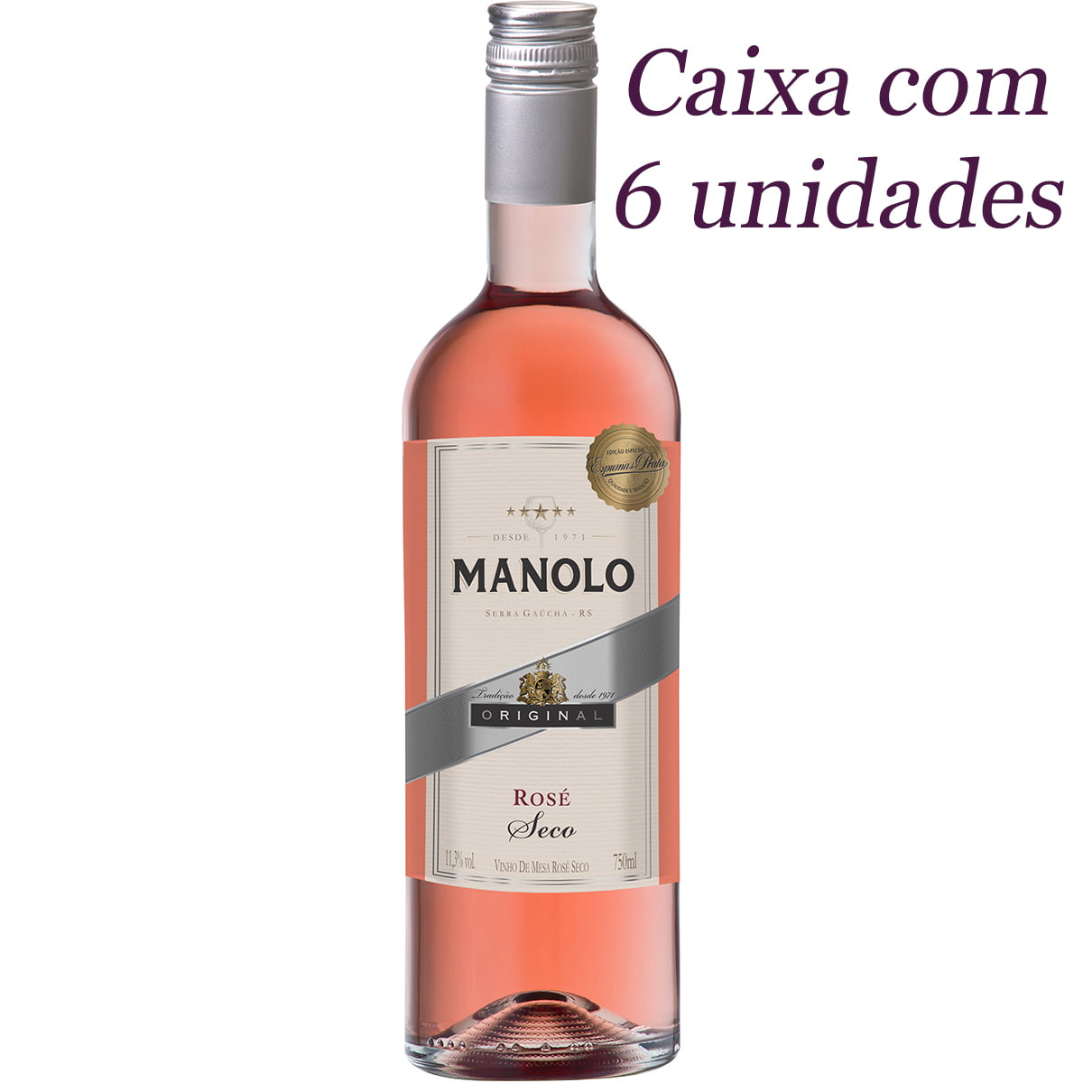 Peterlongo Manolo Vinho Rosé Seco 750ml C/6