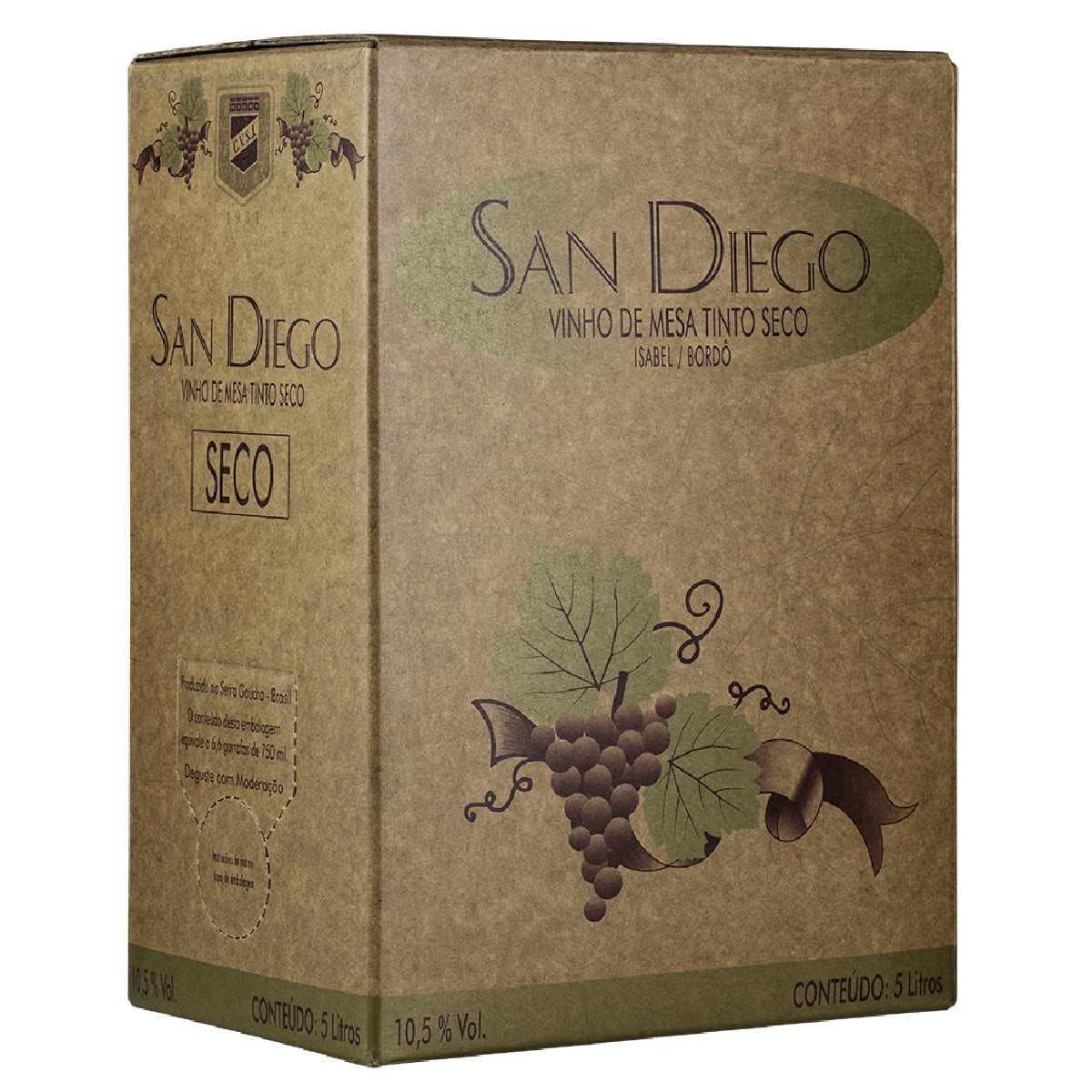 San Diego Vinho Tinto Seco Bag in Box 5Lts