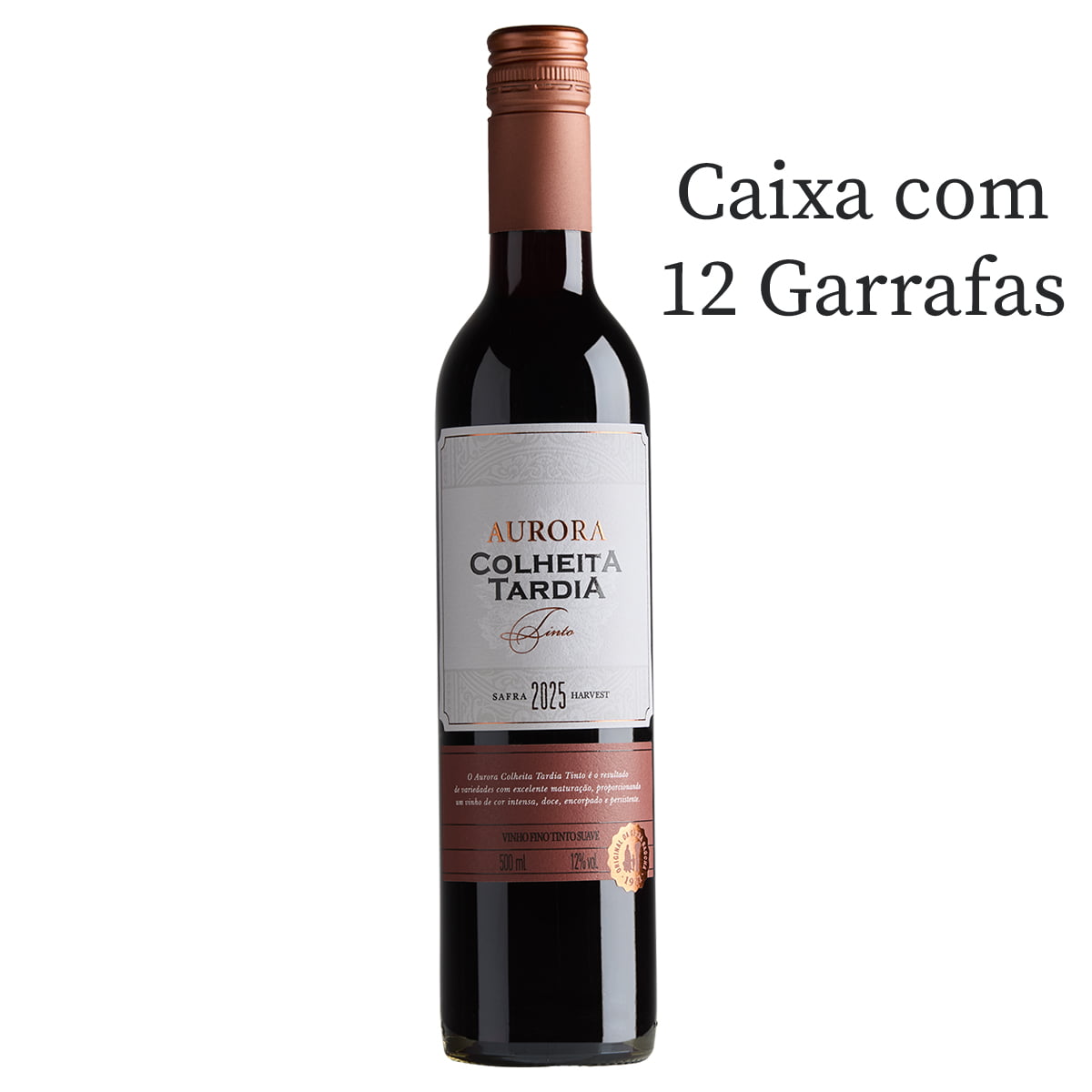 Vinho Aurora Colheita Tardia Tinto Suave 500ml C/12