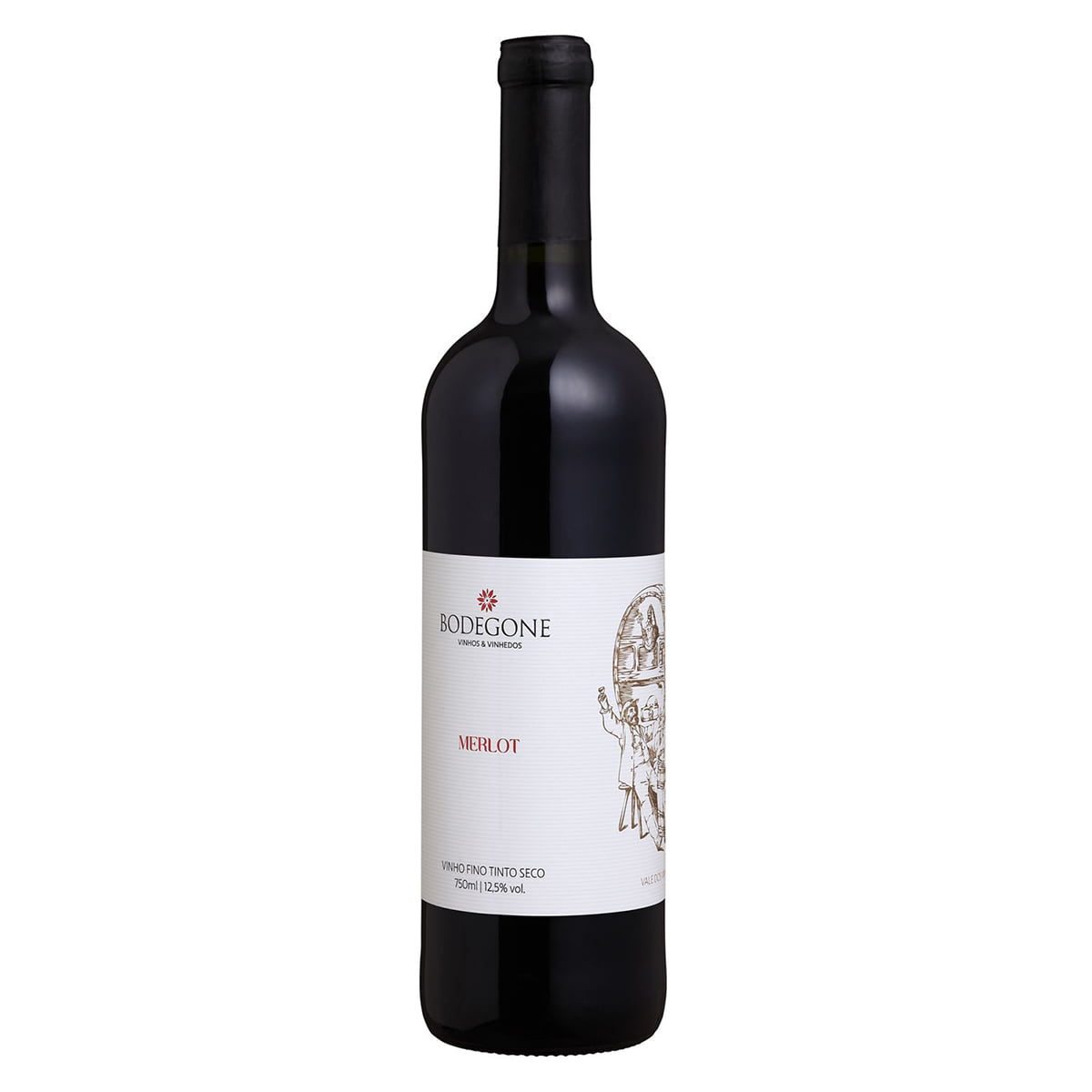 Vinho Bodegone Merlot Safra 2019 Tinto Seco 750ml