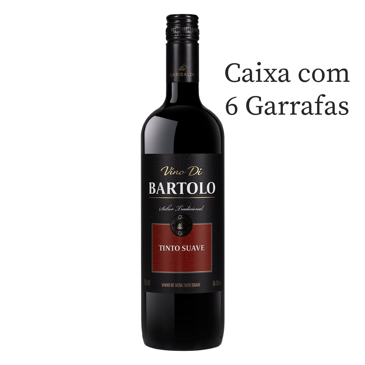Vinho Garibaldi di Bartolo Tinto Suave 750ml C/6