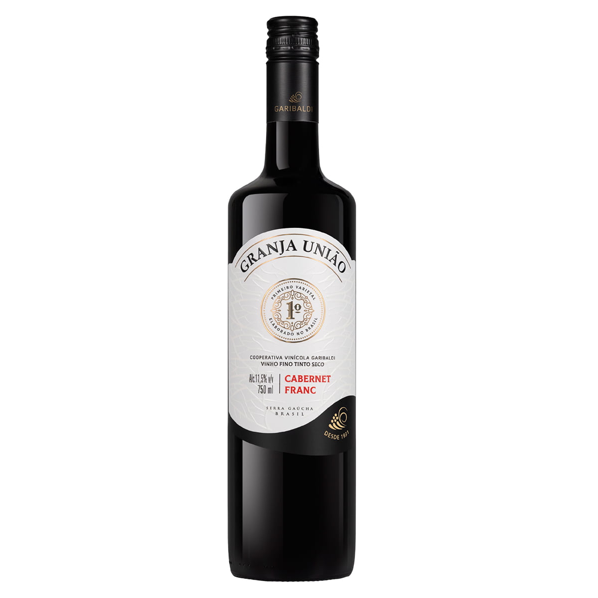 Vinho Garibaldi Granja União Cabernet Franc Tinto Seco 750ml