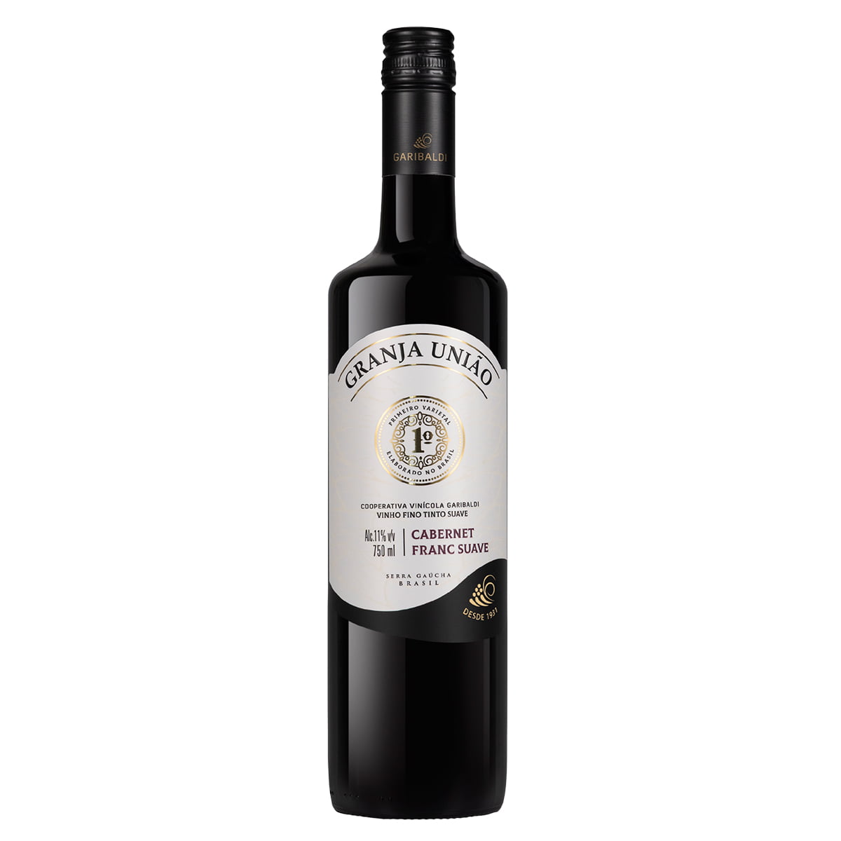Vinho Garibaldi Granja União Cabernet Franc Tinto Suave 750ml