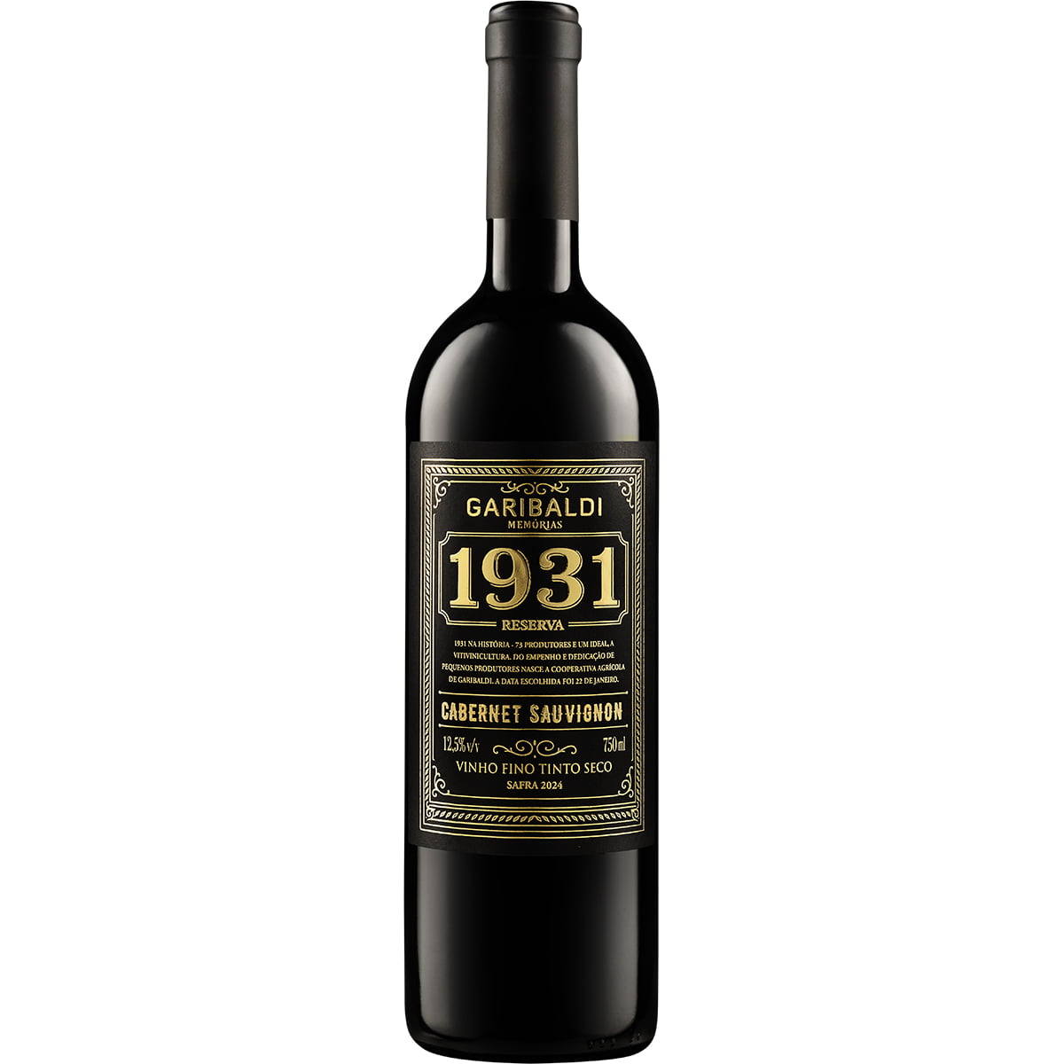 Vinho Garibaldi Memórias Reserva Cabernet Sauvignon Tinto Seco 750ml