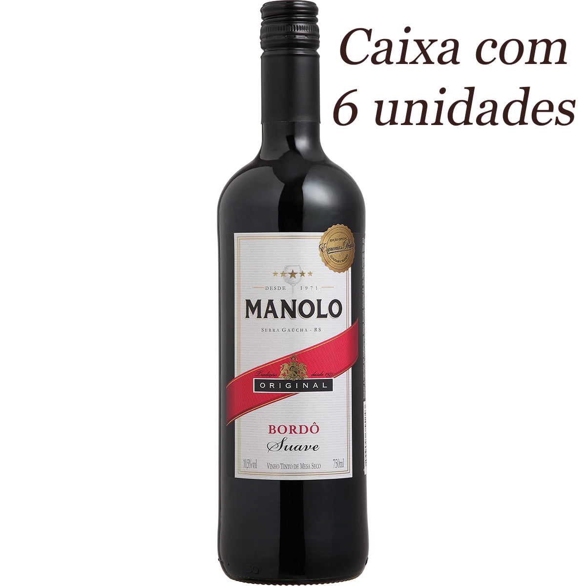 Peterlongo Manolo Vinho Tinto Suave 750ml C/6