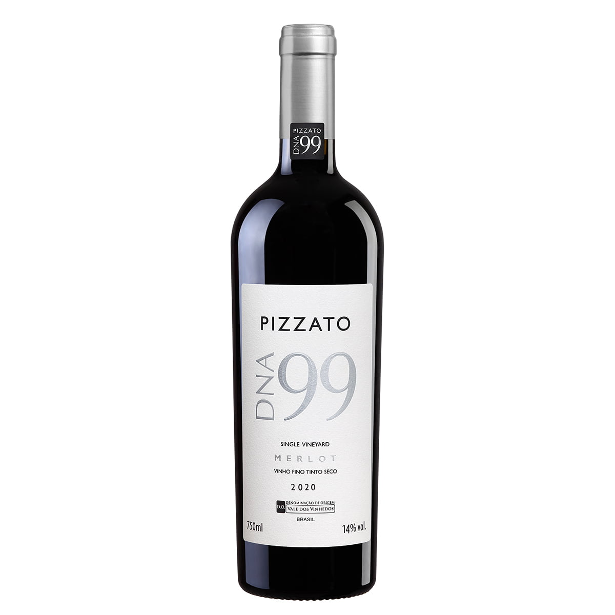 Vinho Pizzato DNA 99 Merlot Safra Histórica 2020 Tinto Seco 750ml