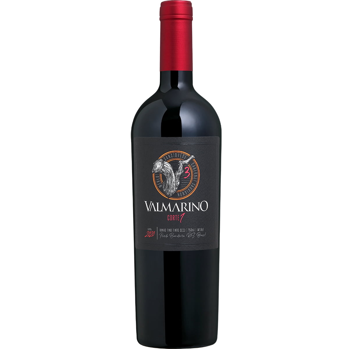 Vinho Valmarino V3 Corte 1 Safra 2020 Tinto Seco 750ml
