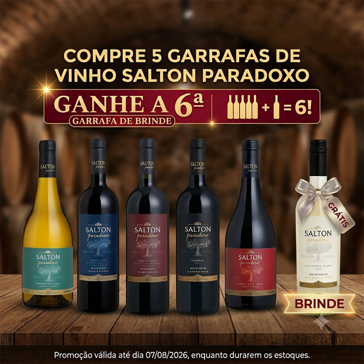 Vinhos Salton Paradoxo 750ml - Compre 5 Leve 6